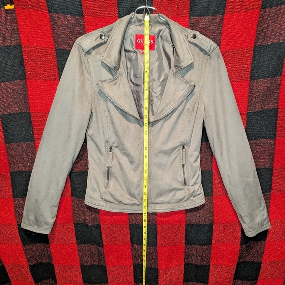 🖤 Guess Gray Moto Jacket - Picture 3 of 10